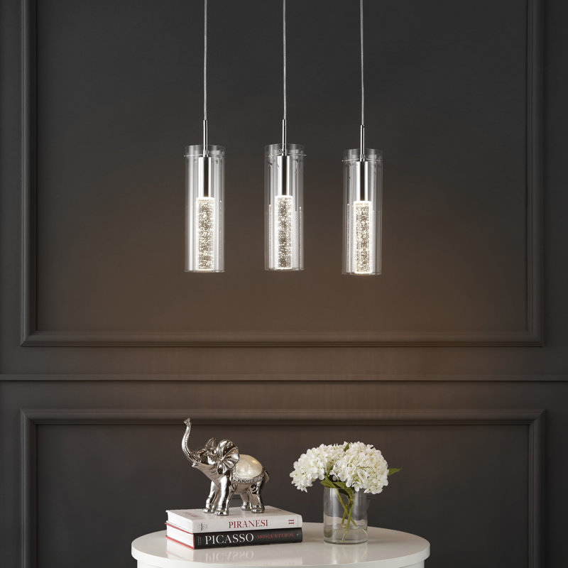 Luminaire suspendu pour îlot de cuisine à 3 lumières DEL Charolene
