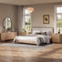 3 Pieces Bedroom Set, 9 Drawer Dresser and 3 Drawer Nightstands Set of 2