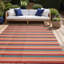 Tapis d'extérieur rayé orange / rouge-263726473-236610570