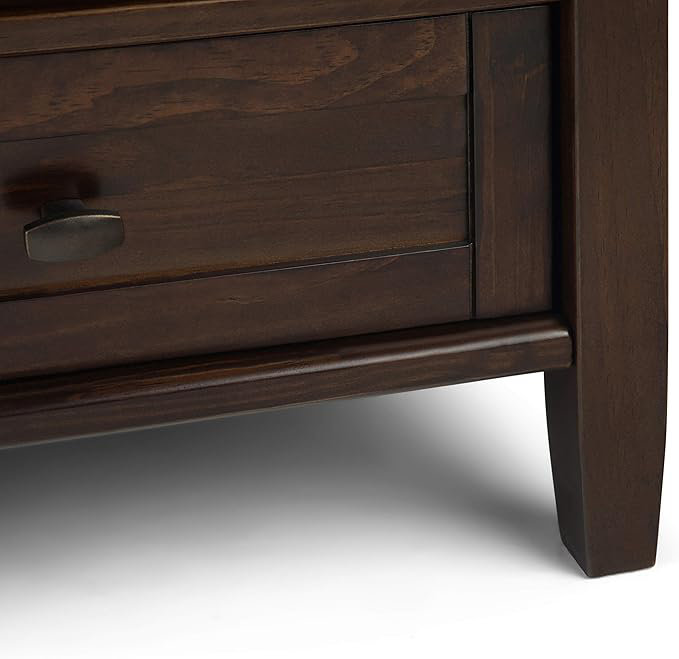 Home Imports Emporium Warm Shaker Solid Wood Wide Transitional Coffee Table