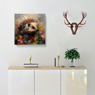 Hedgehog Expressionism - Wrapped Canvas