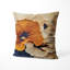 Coussin décoratif beige en velours Pansy-135800025
