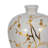 Elegant Floral Ceramic Tall Open Jar for Home Decor Styling - Handcrafted Chinoiserie Table Jar with Metal Detail for Living Room or Entryway Display