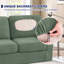 2 Seater Stretch Separate Box Cushion Loveseat Slipcover-2082663147