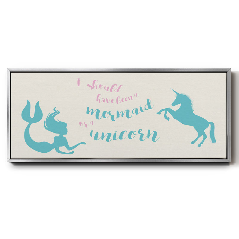 Mermaid Unicorn - toile encadrée, H 24 po x l 60 po