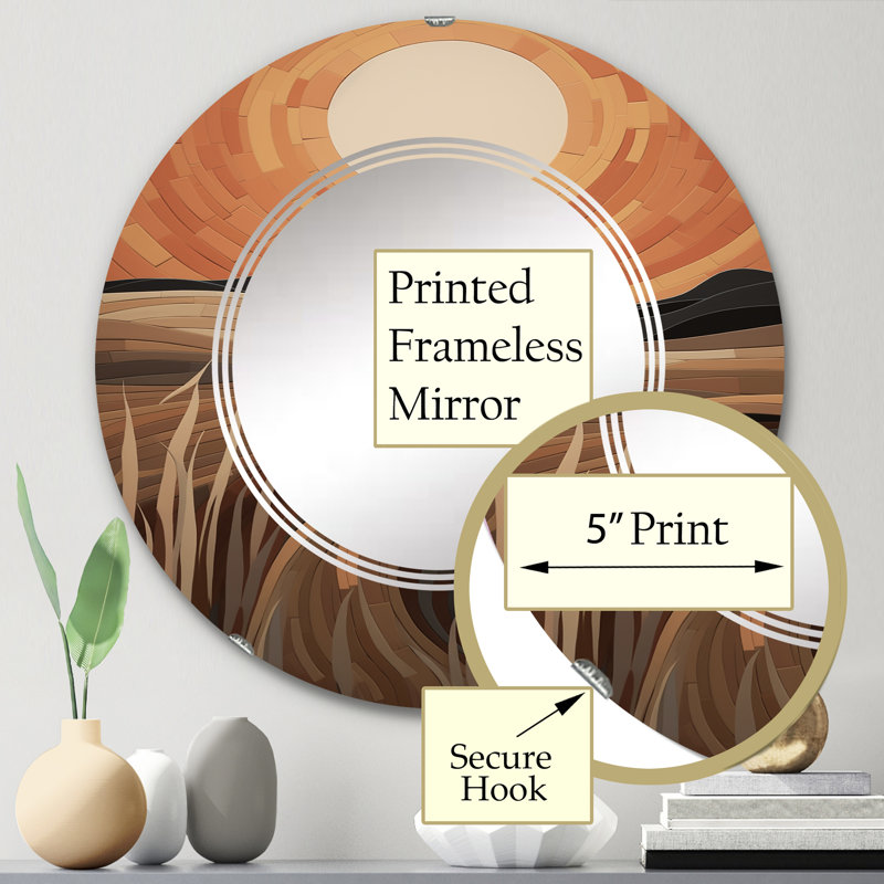 Miroir mural sans cadre Saldanha, 24 po x 24 po