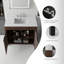 Meuble-lavabo autoportant avec portes à fermeture douce et comptoir en marbre de culture-376684729