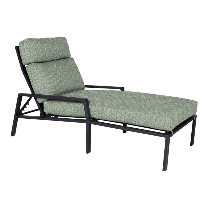 Aris Outdoor Chaise Lounge, Graphite, Alcazar Redwood