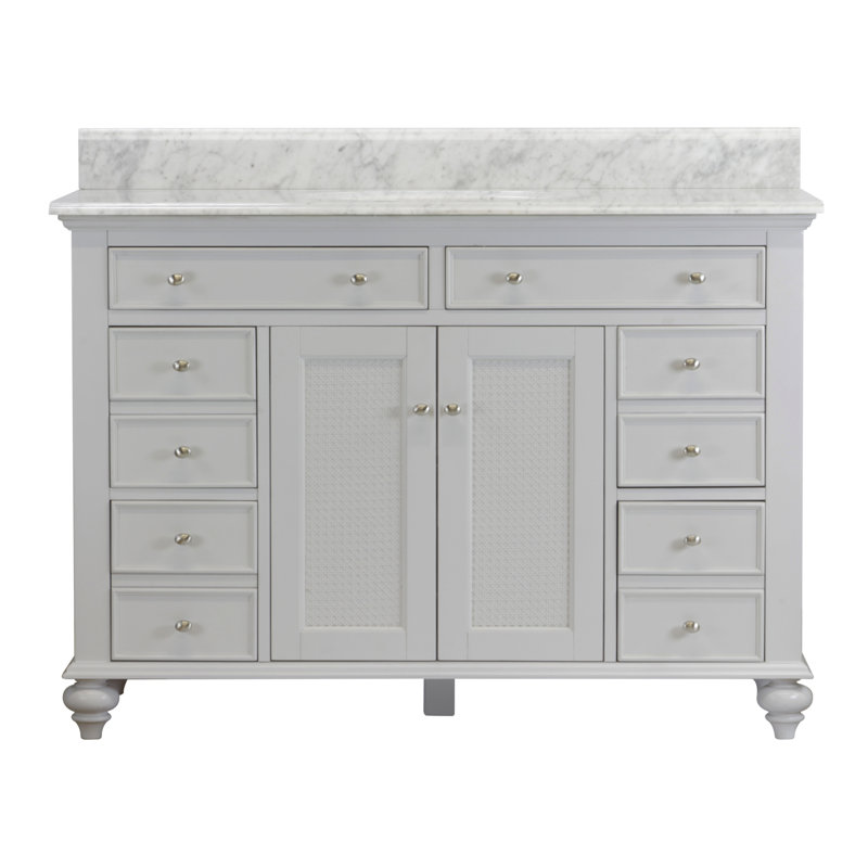 Ensemble de meuble-lavabo de salle de bain simple 48 po Chauvigny, Gris