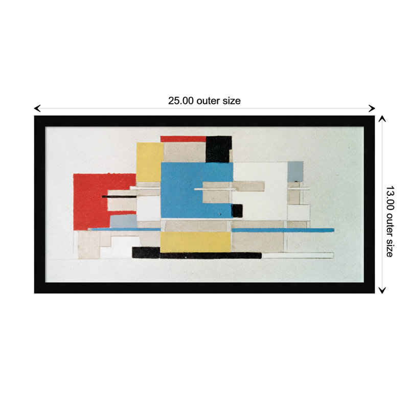 Colour Study For Architecture by Theo Van Doesburg, Black, 13" H x 25" W