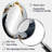 White Black Gold Cosmic Whirlpool II - Modern Oval Wall Mirror-1310764712
