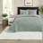 Antimicrobial Oversized Reversible Bedding Set, Cotton Seafoam