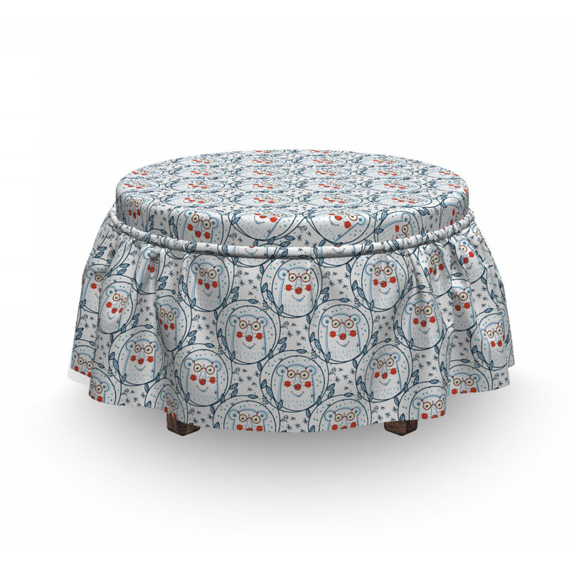 Housse pour repose-pieds couronnes xmas animal