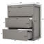  Meuble-lavabo minimaliste 30 po avec lavabo en céramique, armoire autoportante avec 2 unités de rangement à fermeture en douceur à extension complète, gris-991535398