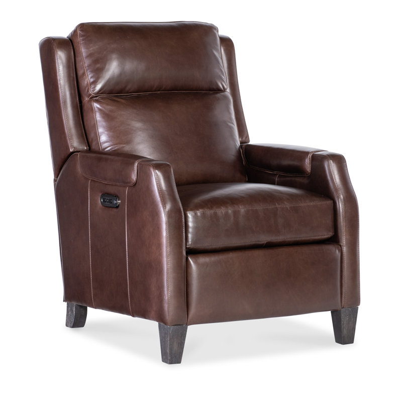 Fauteuil inclinable avec appui-tête, Marron foncé