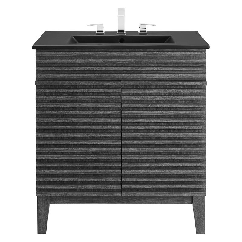 Modway Render 30" Bathroom Vanity, Charcoal/Black
