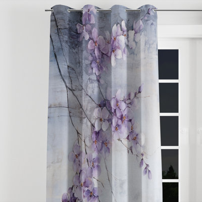 Ayline - Rideau à œillets Violets - Velours obscurcissant - 1 panneau