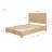 Atlas Light Oak Fluted Platform Bed-1362961895