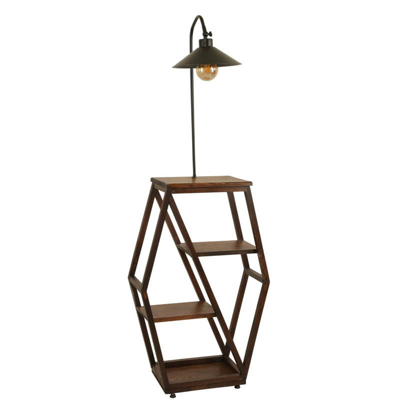 Rancho Cordova 165 H cm Task Floor Lamp, Walnut