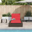  Chaise longue en rotin de polyester gris avec coussin flottant-809185833-809185834