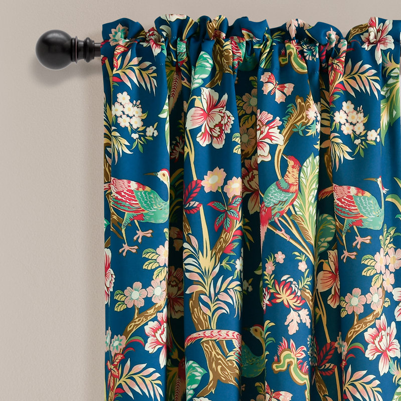 Dolores Room Darkening Pair, 52''W x 84''L, Navy