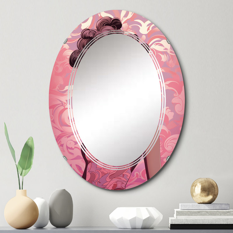 Geduhn - Miroir mural moderne ovale, 30 po x 20 po