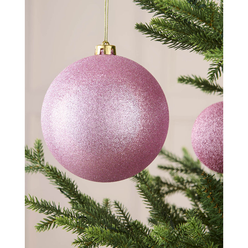 16cm Polystyrene Bauble, 16 cm H x 15 cm W x 15 cm D, Pink