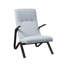 Chaise d'appoint moderne bleu - Contreplaqué de bois massif, pieds en métal avec accoudoirs à dossier haut et structure en contreplaqué, noir mat et support, pieds carrés