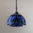 Tiffany Pendant Lighting Plug in Stained Glass Baroque Style LED Bulb Included 12”W*12”D*60”H-1719750197-1719750196