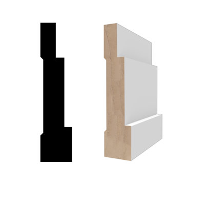 RMC MSI4 11/16 in.D x 4 in.W Primed Finger-Joined Pine Casing 1-pcs Total