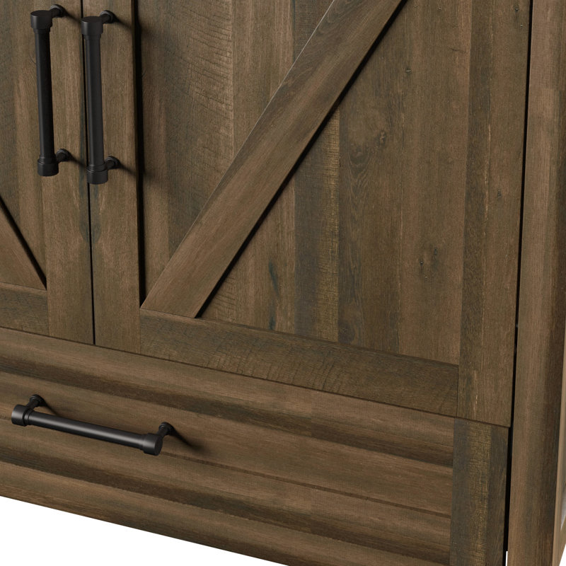 Meuble-lavabo double 59,5 po avec plateau en pierre Hunstant, Pin Canyon Lake