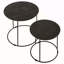 Table gigogne 2 pièces noir mat