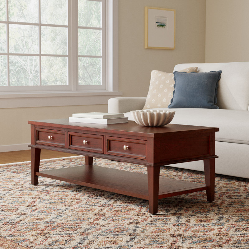 Samira Single Coffee Table with Storage, Sepia