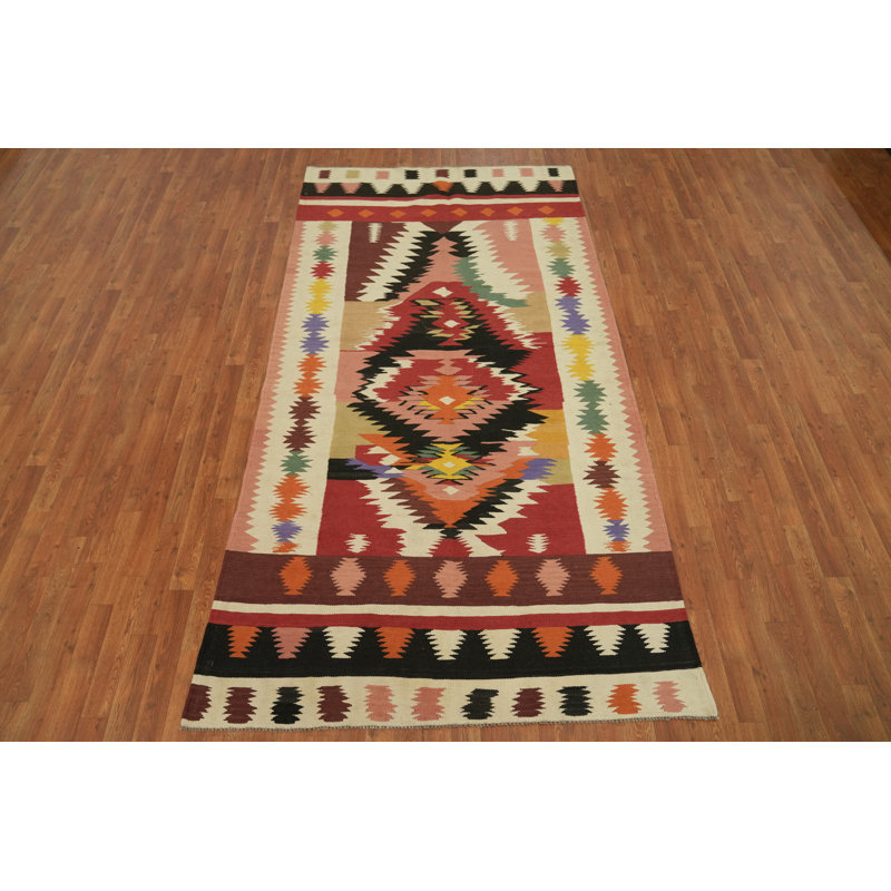 Tapis géométrique à motif oriental kilim 5 x 10