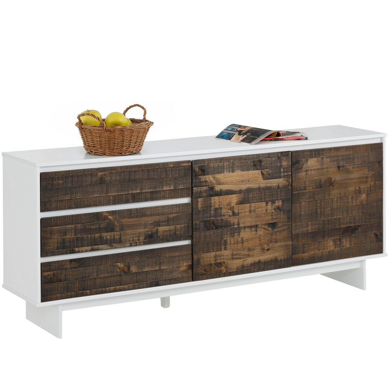 Serci 165cm Sideboard, White Brown