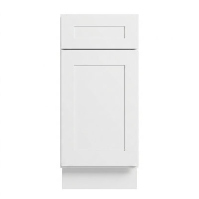 Modern Shaker Kitchen Base Cabinet, Solid Birch Frame & Plywood Box, Soft-Close Slides & Hinges, Modular Sizes for Custom Layout(12”–42”)
