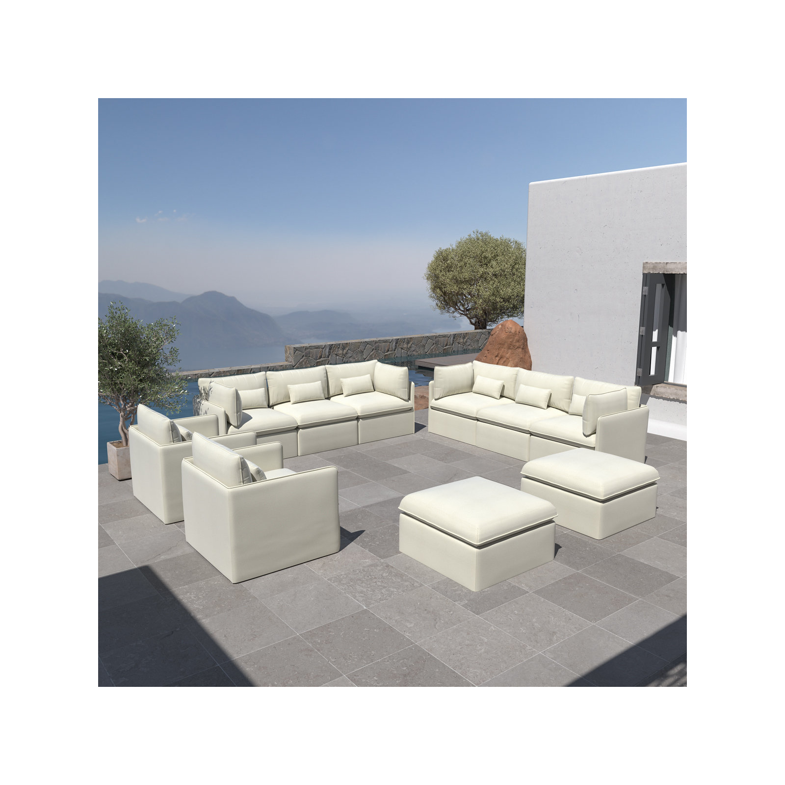 Valliere 10pc Multi-Chair Seating Group