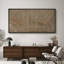 «Mid Century Shape Abstract Dot Matrix», reproduction d'art encadrée sur toile dans des tons de terre-111664882-96074454