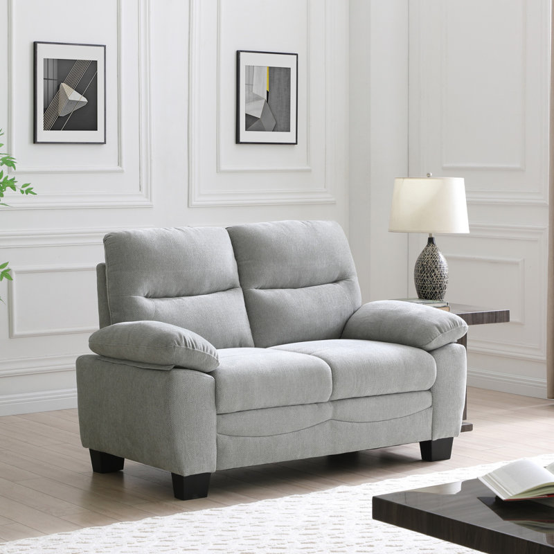 Causeuse moderne gris, Gris, 35.07" H x 59.07" W x 33.07" D