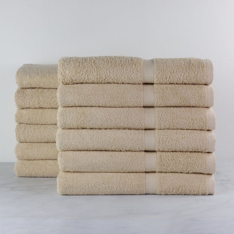 Crown Touch Plush Bath Towel, Beige