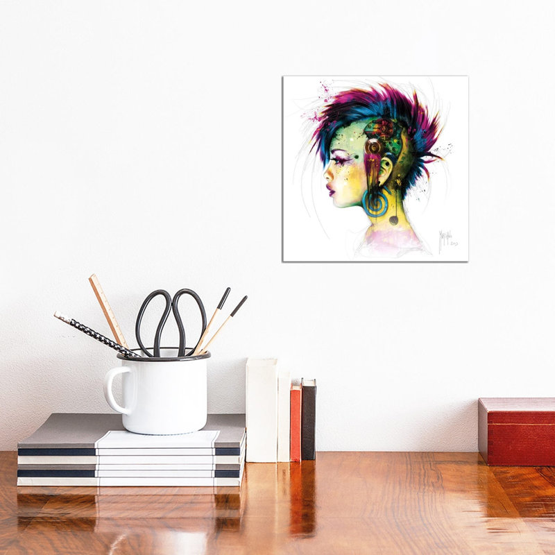 Cyber Punk II by Patrice Murciano - Wrapped Canvas Painting, 30.48cm H x 30.48cm W x 1.905cm D