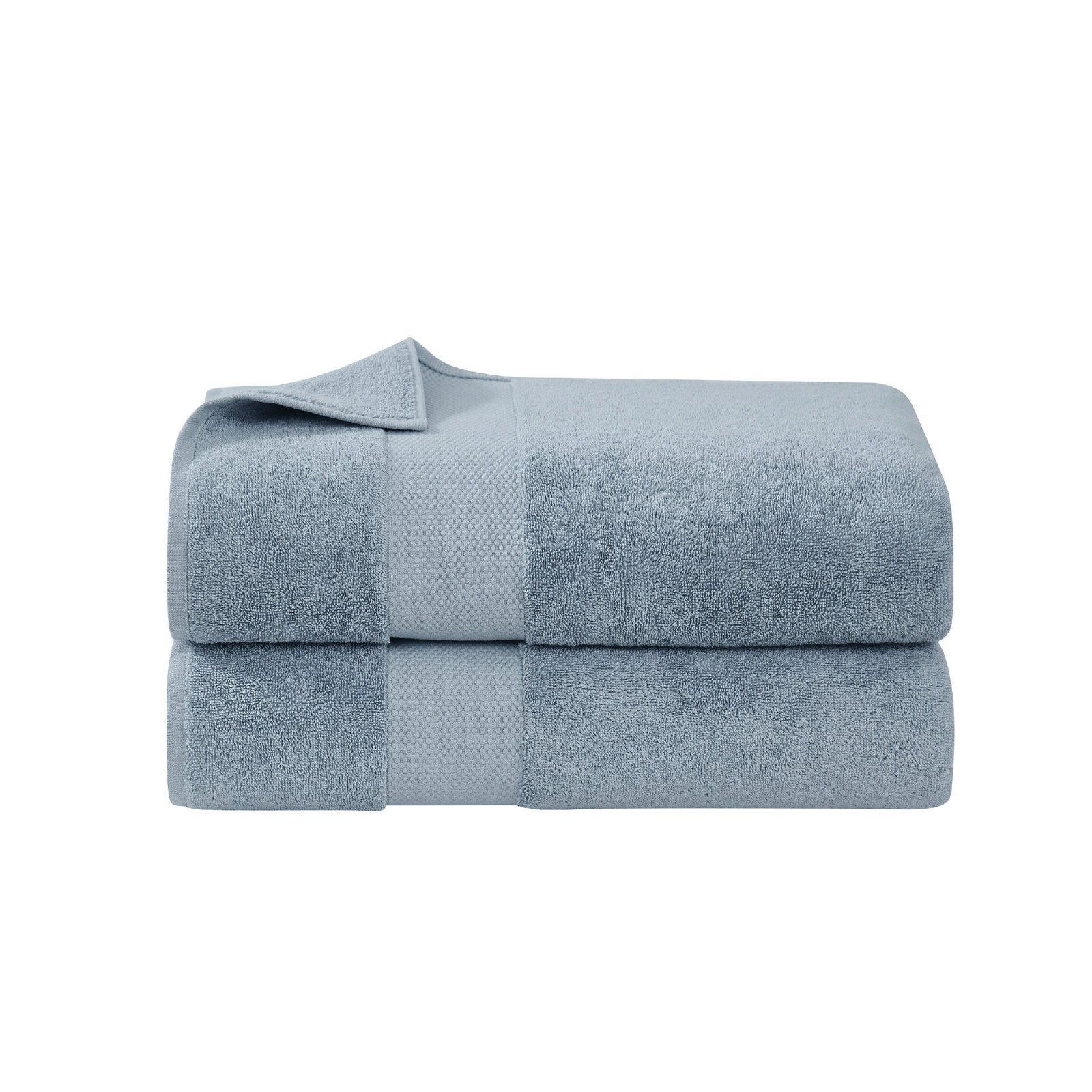 2-Piece Turkish Cotton Bath Sheet Set, Blue