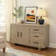 Buffet console Hagy, bois brun naturel, 2 portes, 60 po