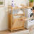 Laundry Hamper with 2-Tier Shelves & Tilt-Out Basket, Bamboo Laundry Storage Organizer for Bathroom Bedroom Laundry Room