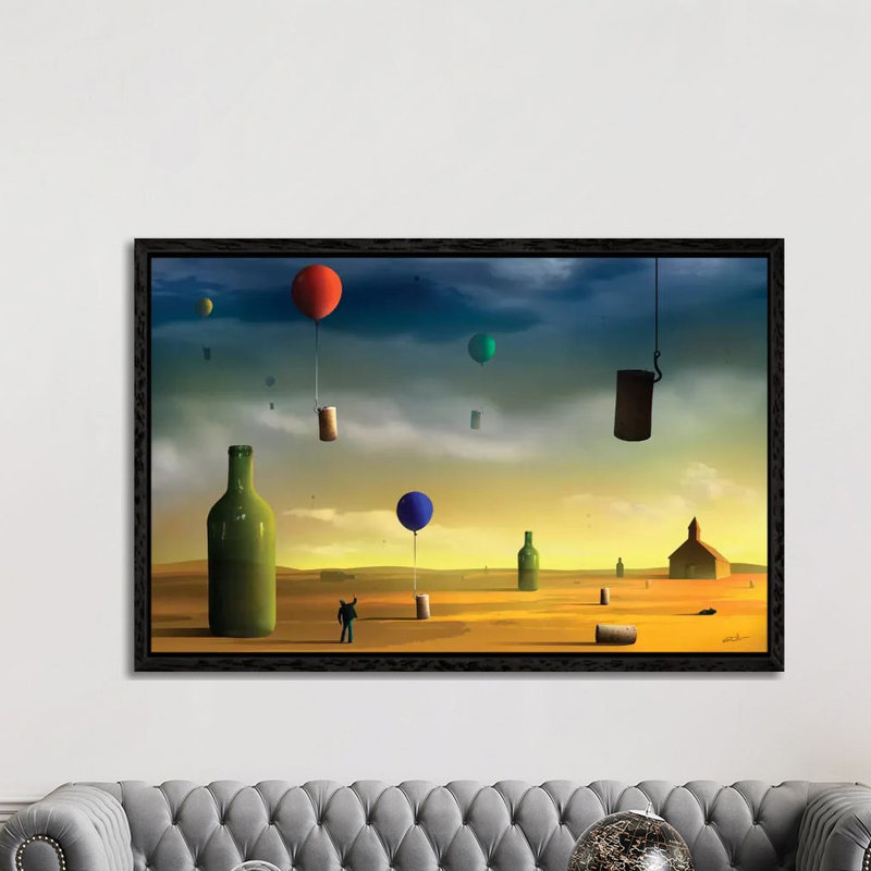 Rolhas (Corks) by Marcel Caram - Print on Canvas, Black Framed, 152.5 cm H x 101.5 cm W