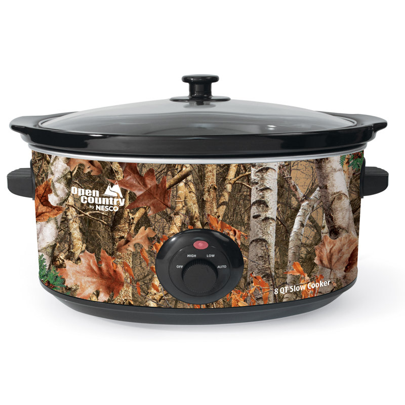 Nesco 8-Quart Oval Woodland Birch Camouflage Slow Cooker