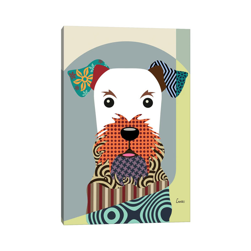 Airedale Terrier by Lanre Studio - Wrapped Canvas Print, 20.32 cm H x 30.48 cm W