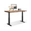 Bureau rectangulaire brun en bois massif à hauteur réglable-108431537
