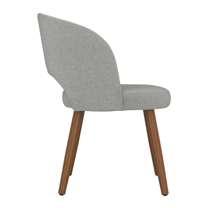 Katherine Upholstered Back Side Dining Chair, Linen Gray, 4