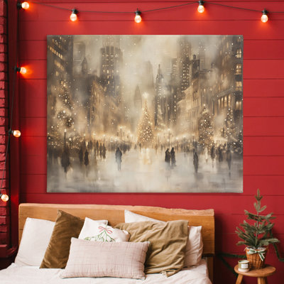 Toile de Noël à New York, conception par Arlington Prints